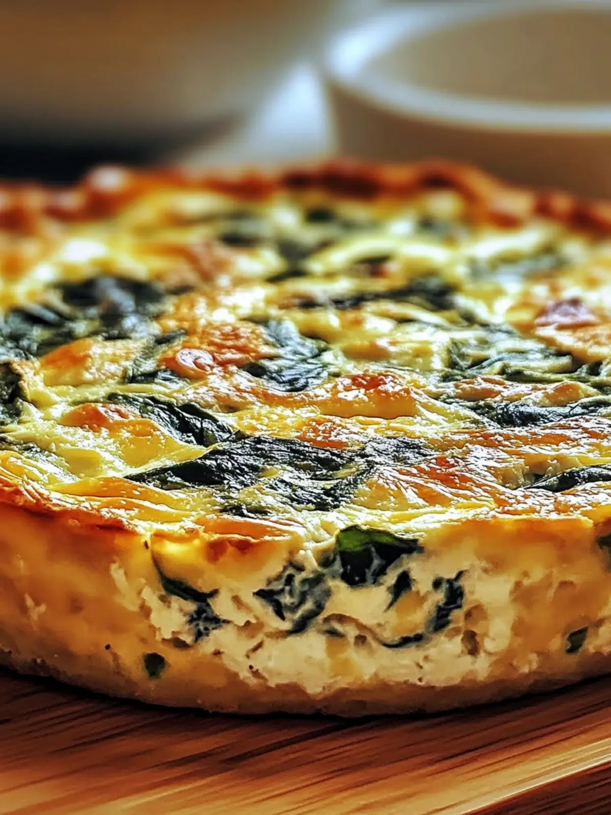 Cottage Cheese and Spinach Crustless Quiche