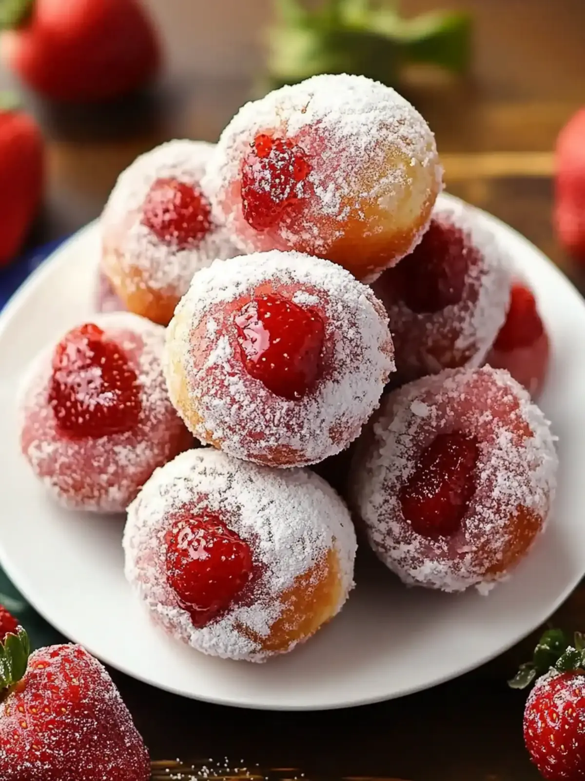 Homemade Strawberry Donut Holes That Will Brighten Your Day 3 Strawberry Donut Holes