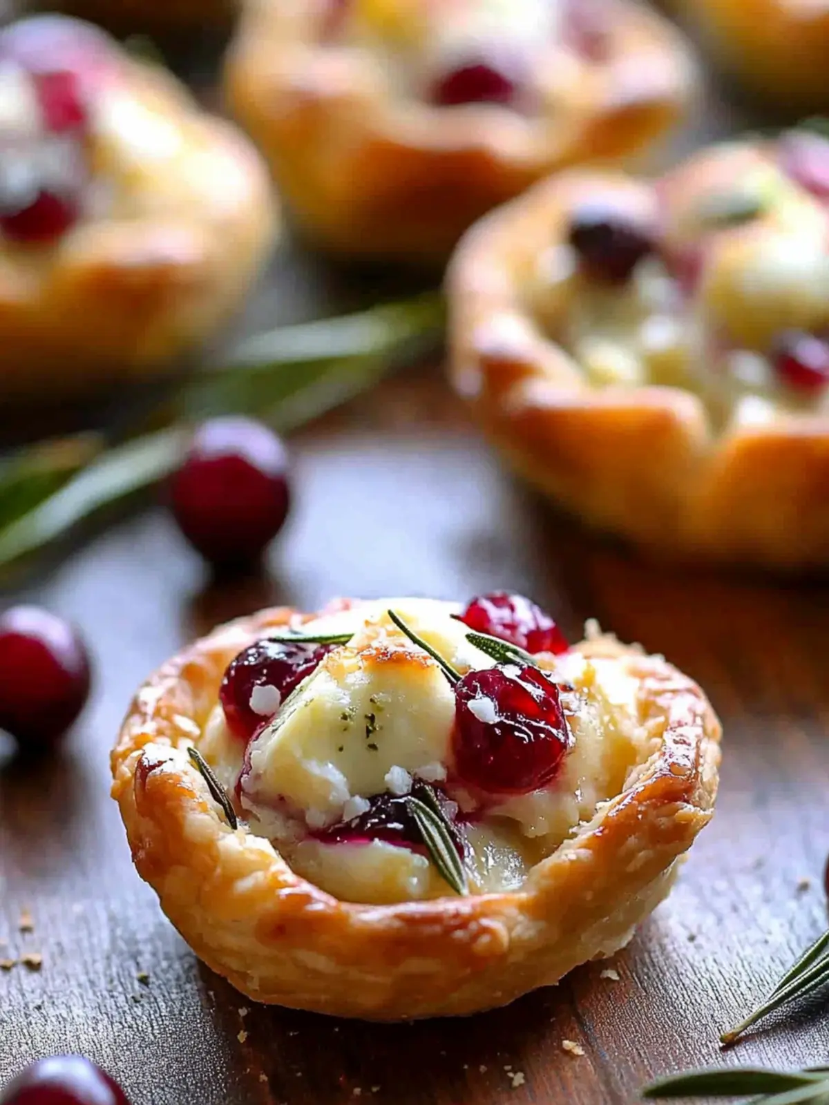 Chicken Cranberry Brie Tartlets