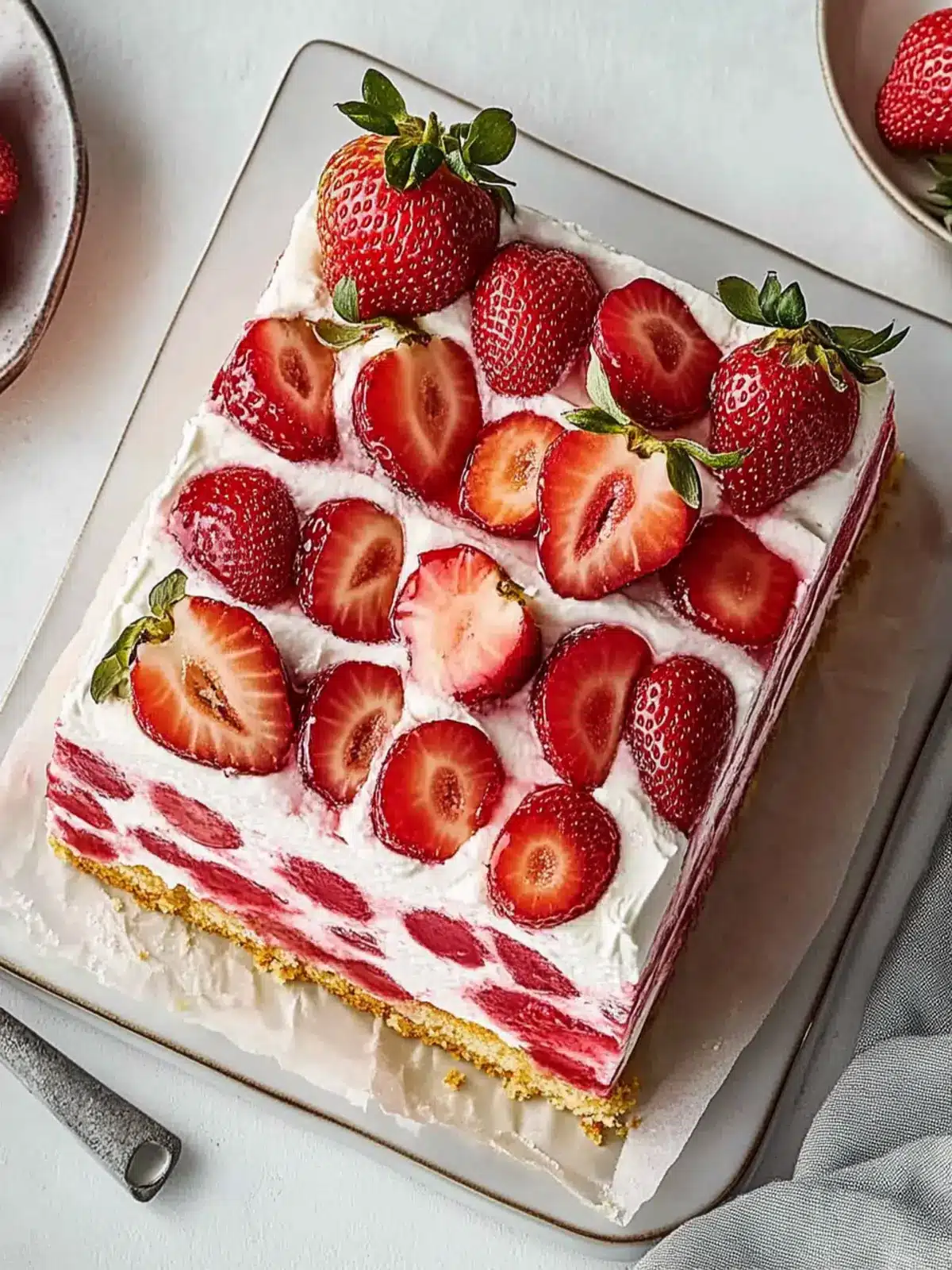 Strawberry Cream Cheese Icebox Cake