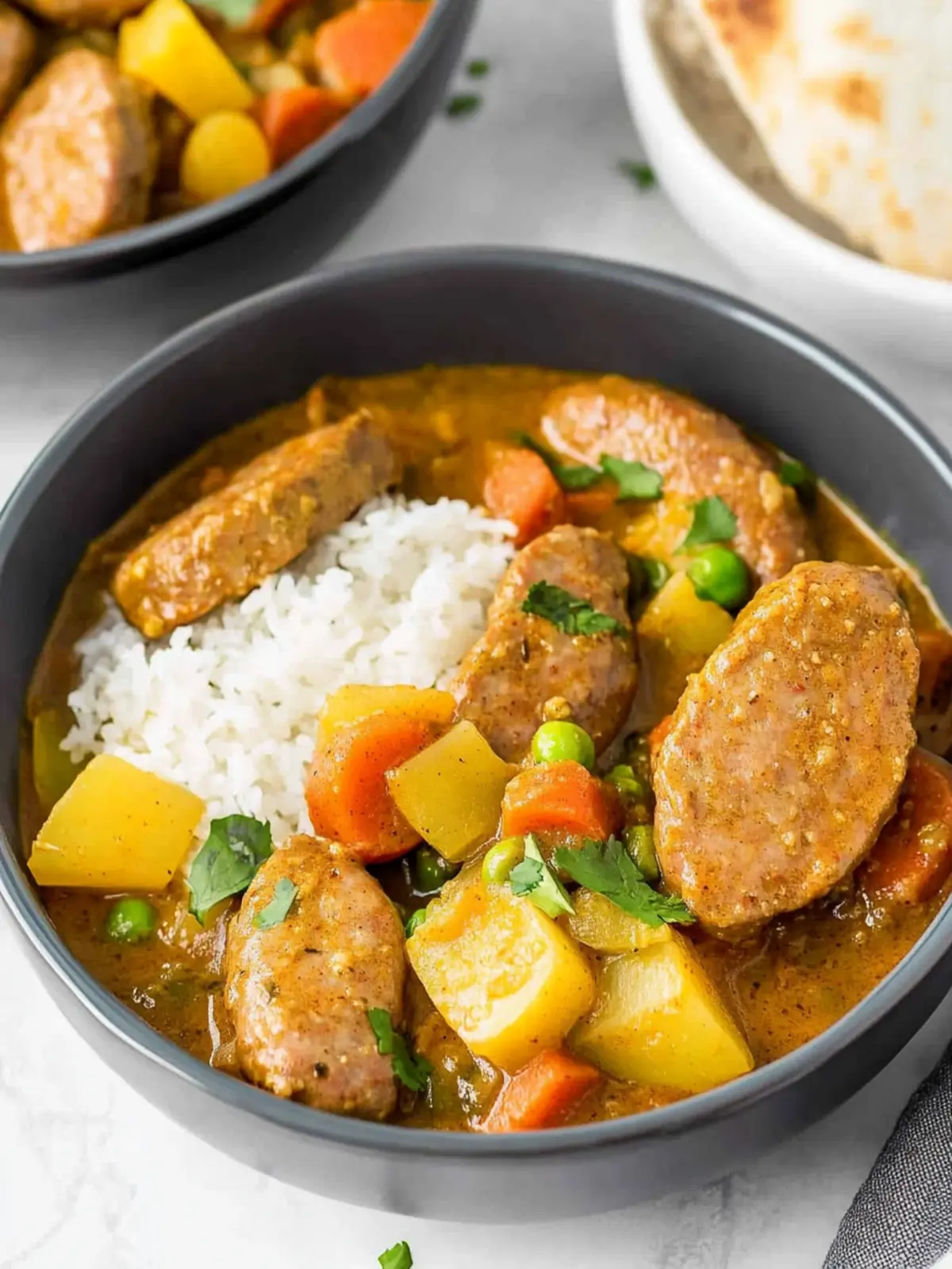 Slow Cooker Curried Sausages