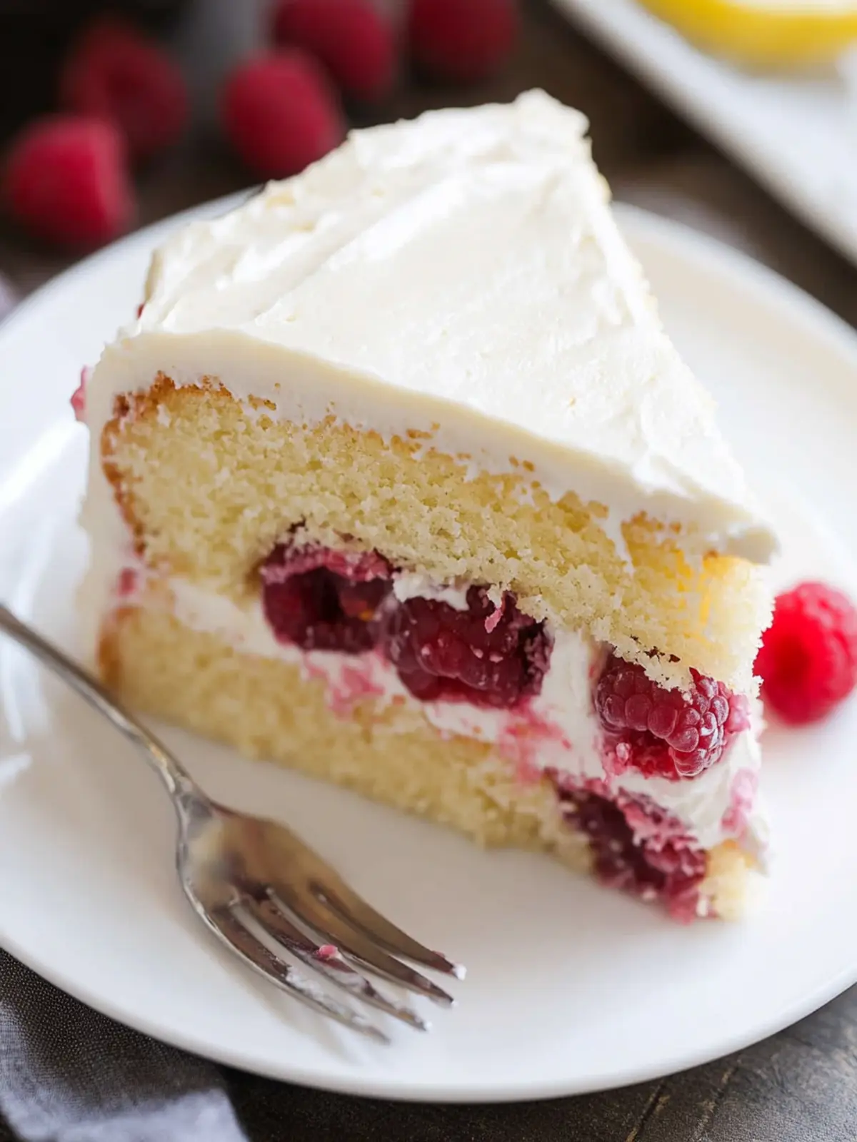 Raspberry Cake with Lemon Buttercream