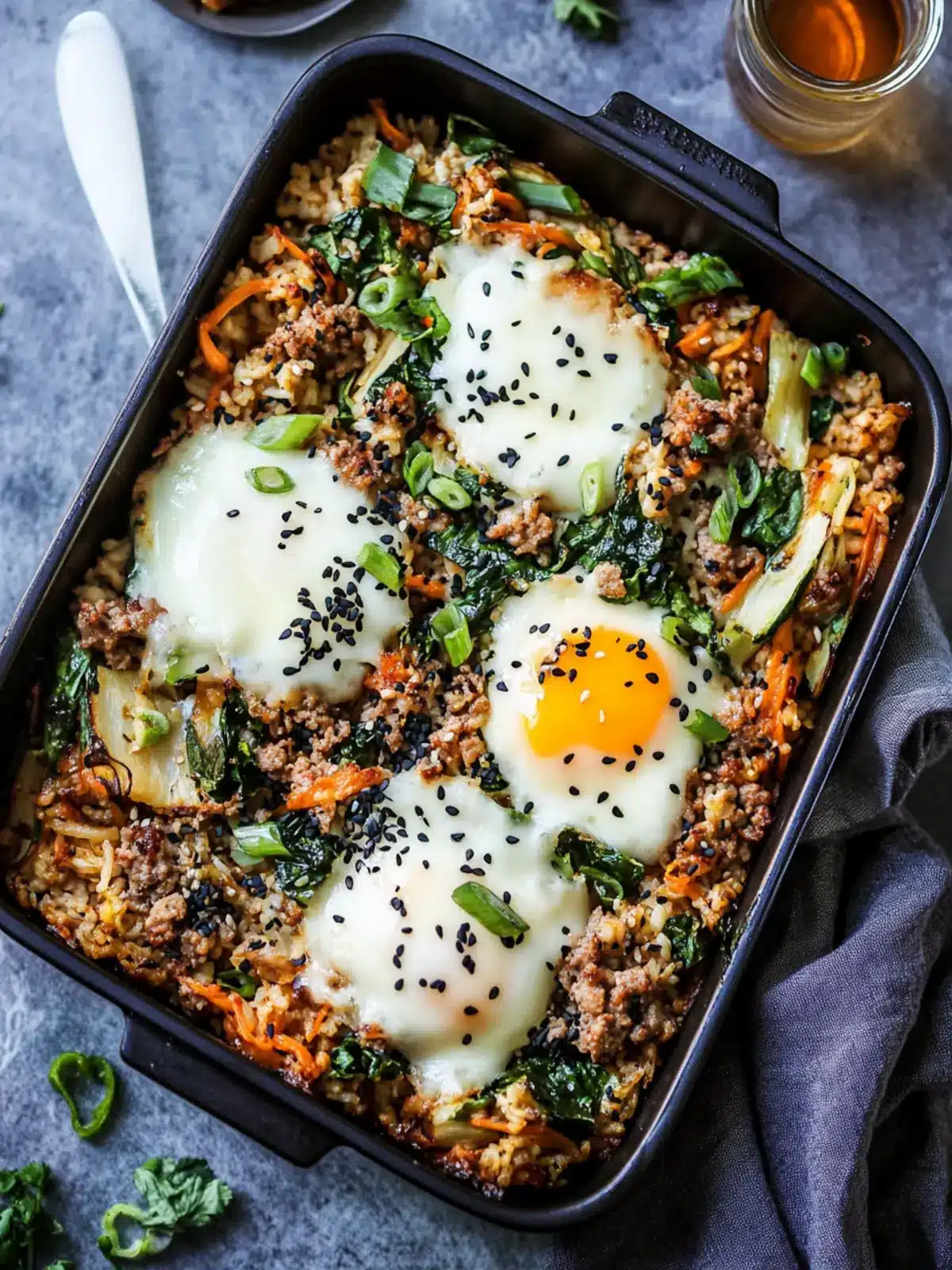 Bibimbap Casserole with Ground Pork: Your New Cozy Favorite 5 Bibimbap Casserole with Ground Pork