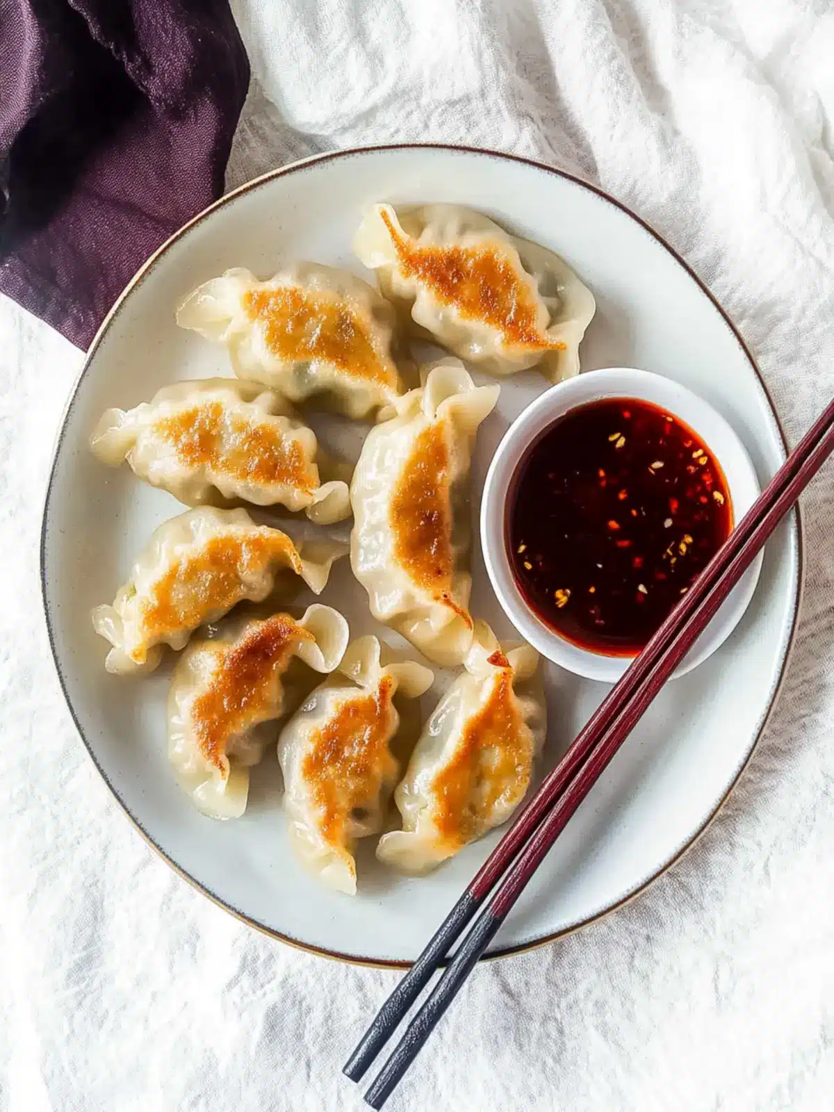 Savory Pork Potstickers with Crispy Garlic Perfection 2 Pork Potstickers