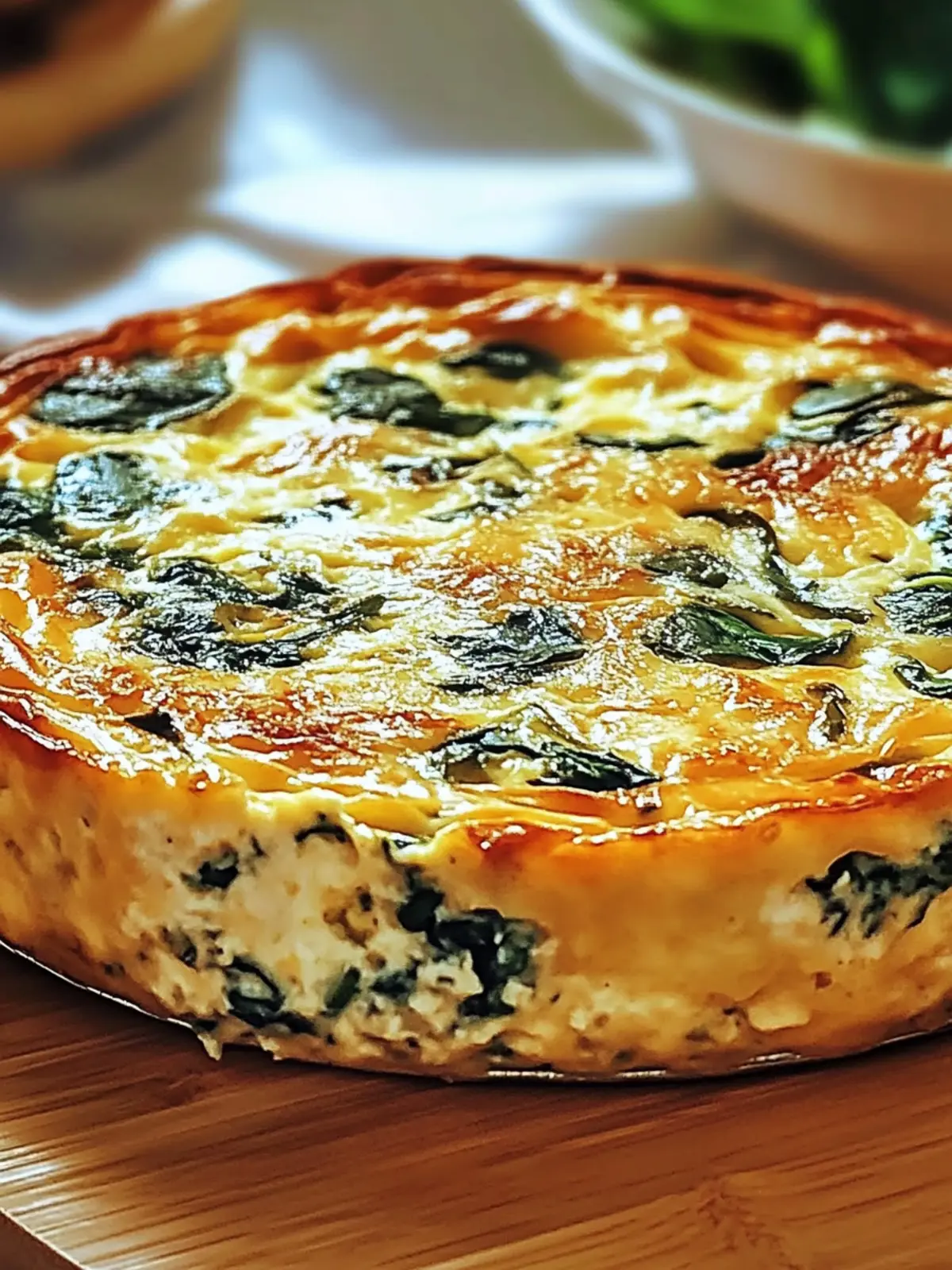 Cottage Cheese and Spinach Crustless Quiche