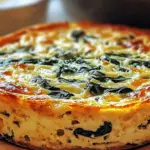 Cottage Cheese and Spinach Crustless Quiche