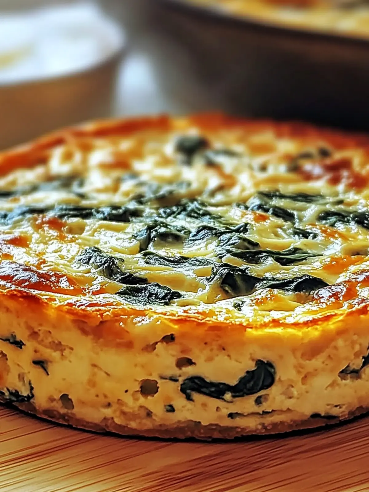 Cottage Cheese and Spinach Crustless Quiche