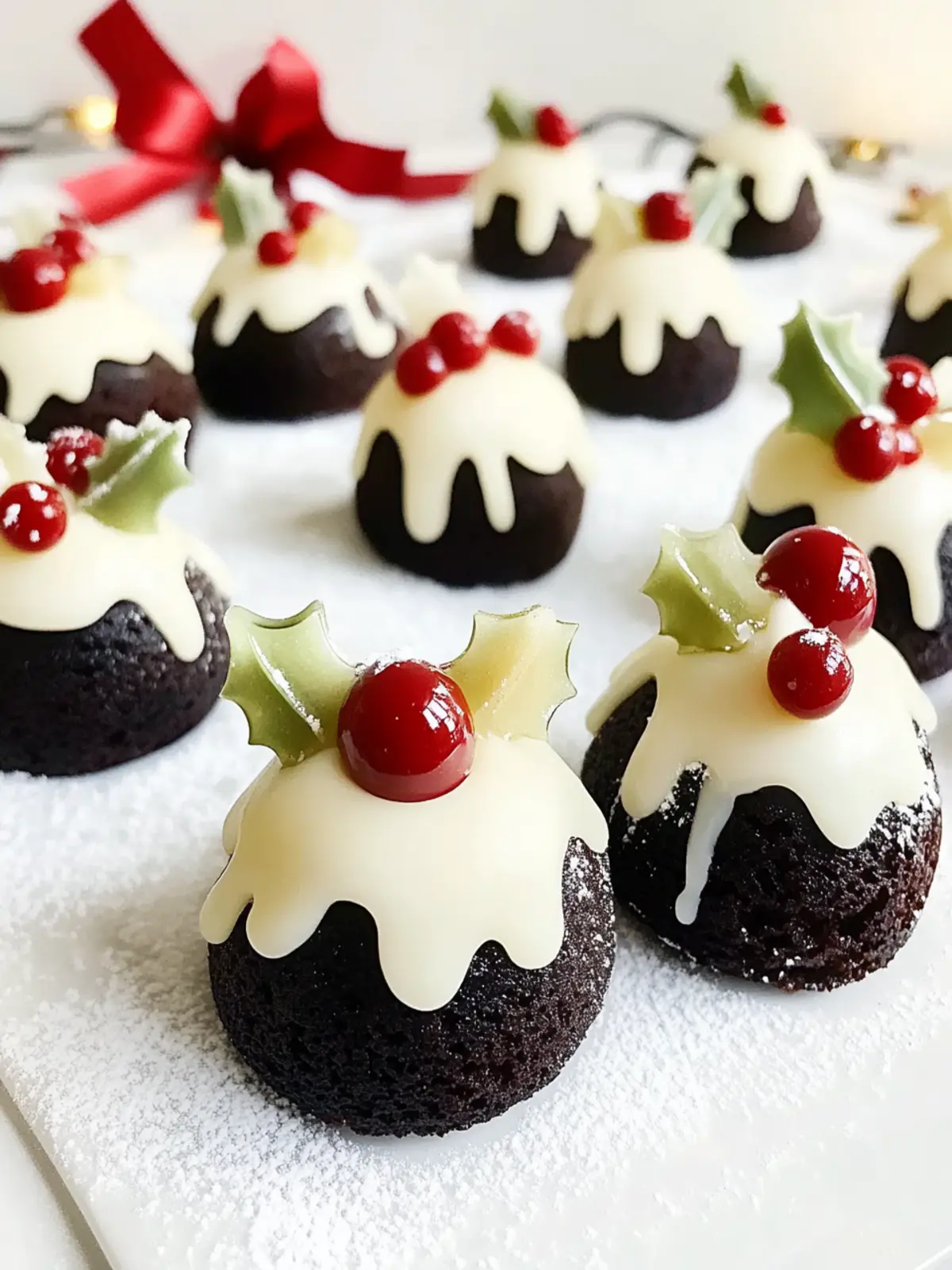 Mini Christmas Puddings: Quick, No-Bake Holiday Delight 4 Mini Christmas Puddings