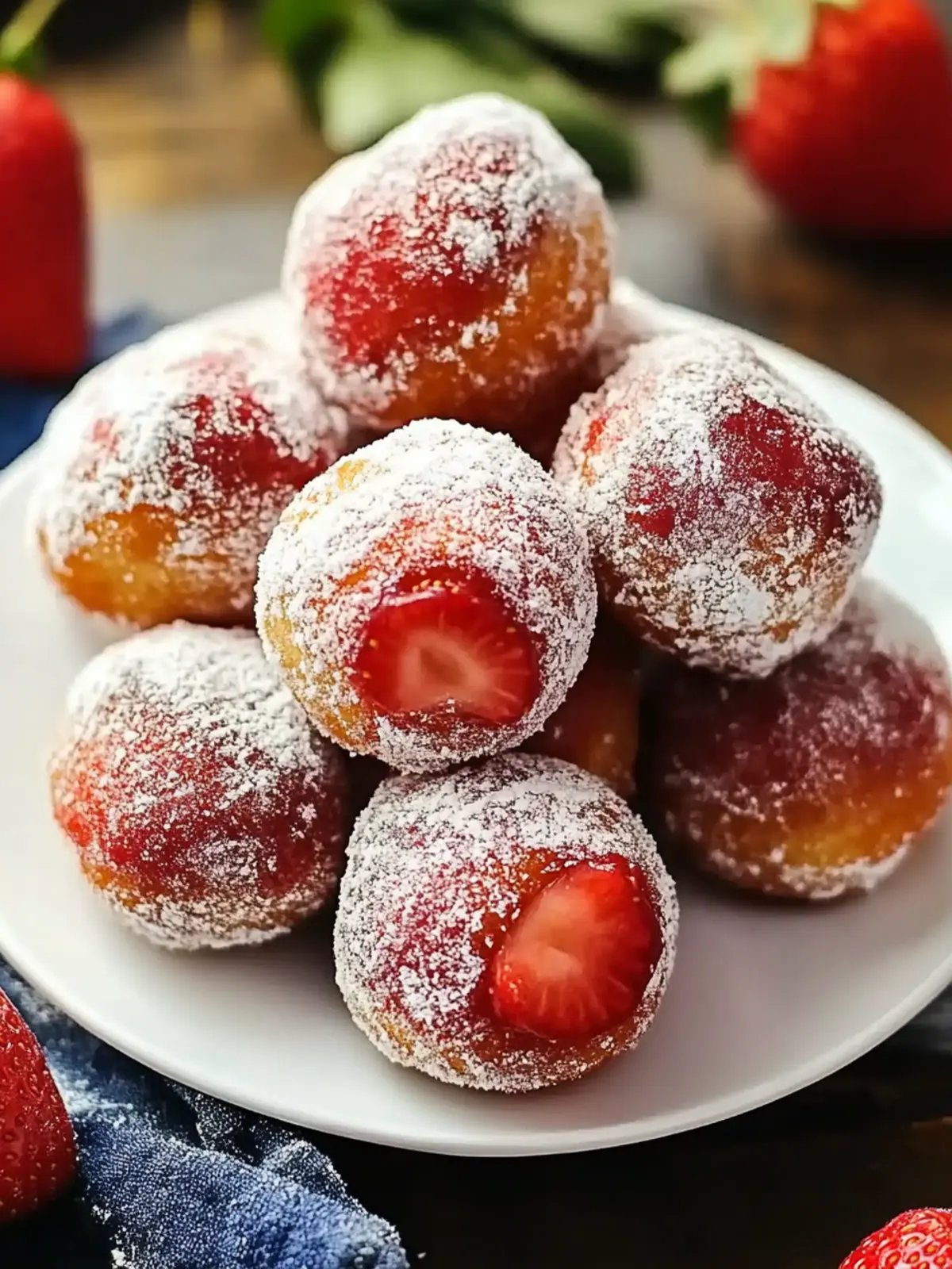 Homemade Strawberry Donut Holes That Will Brighten Your Day 4 Strawberry Donut Holes