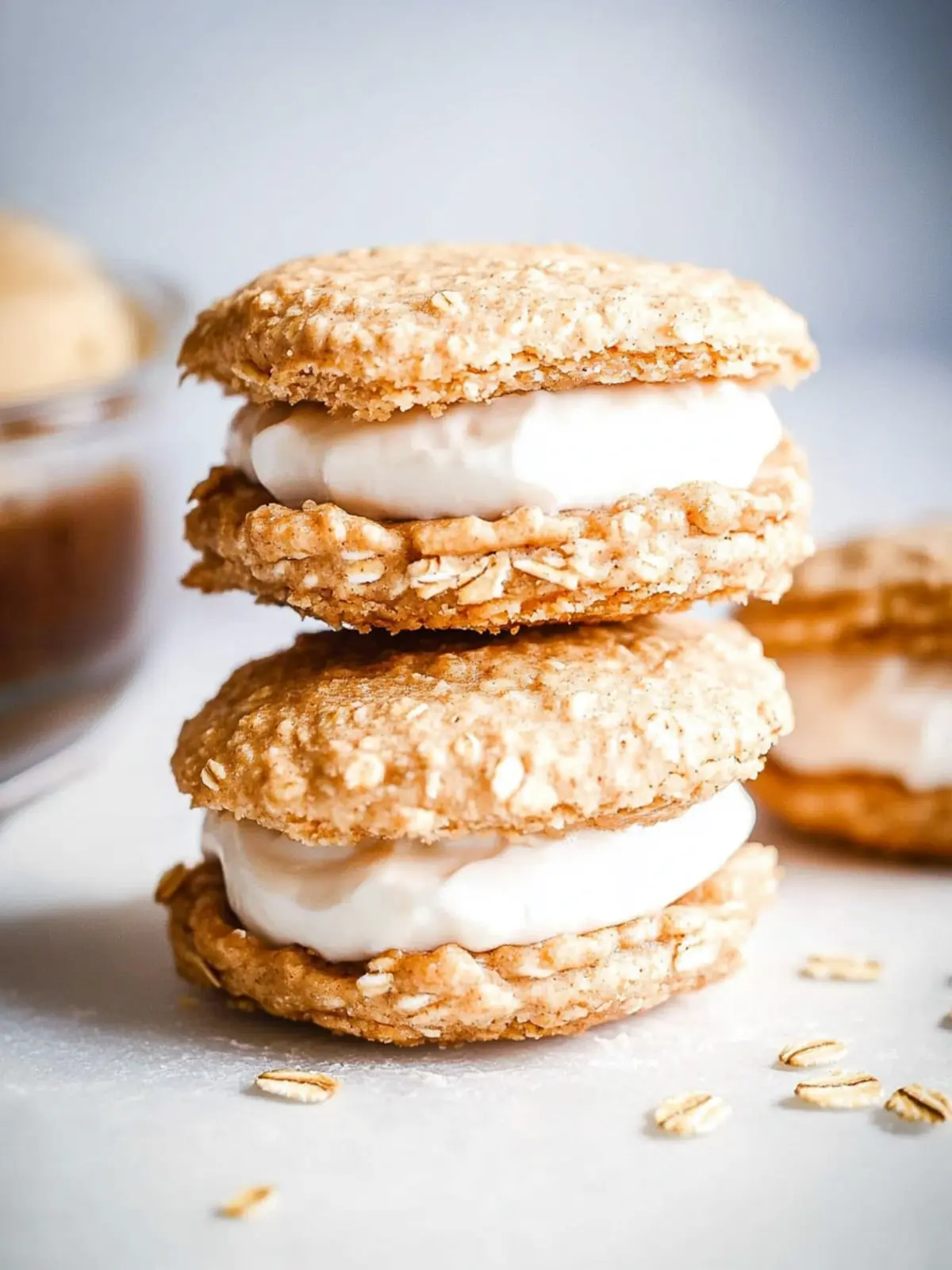 Mini Whiskey Oatmeal Cream Pies