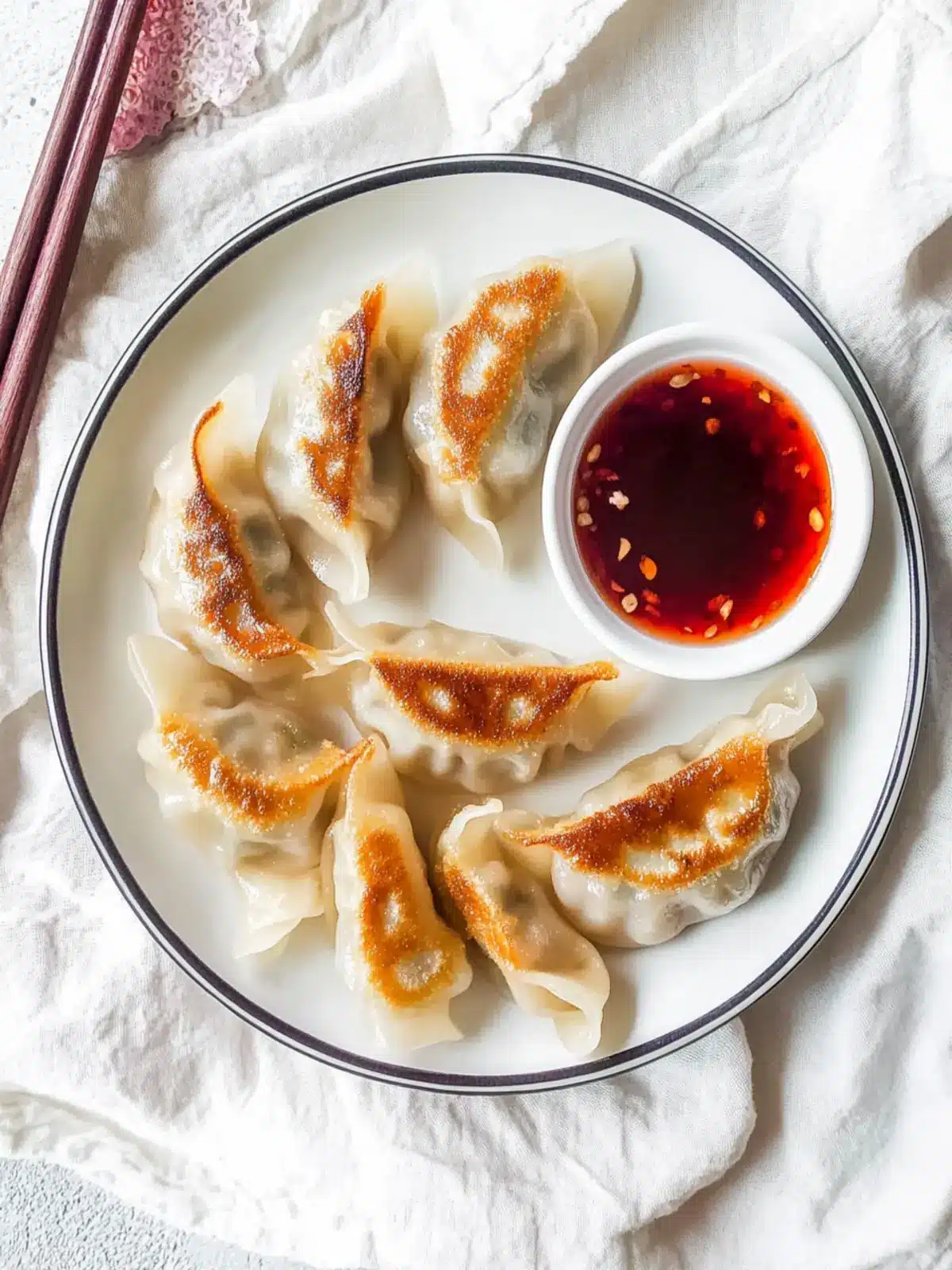 Savory Pork Potstickers with Crispy Garlic Perfection 5 Pork Potstickers