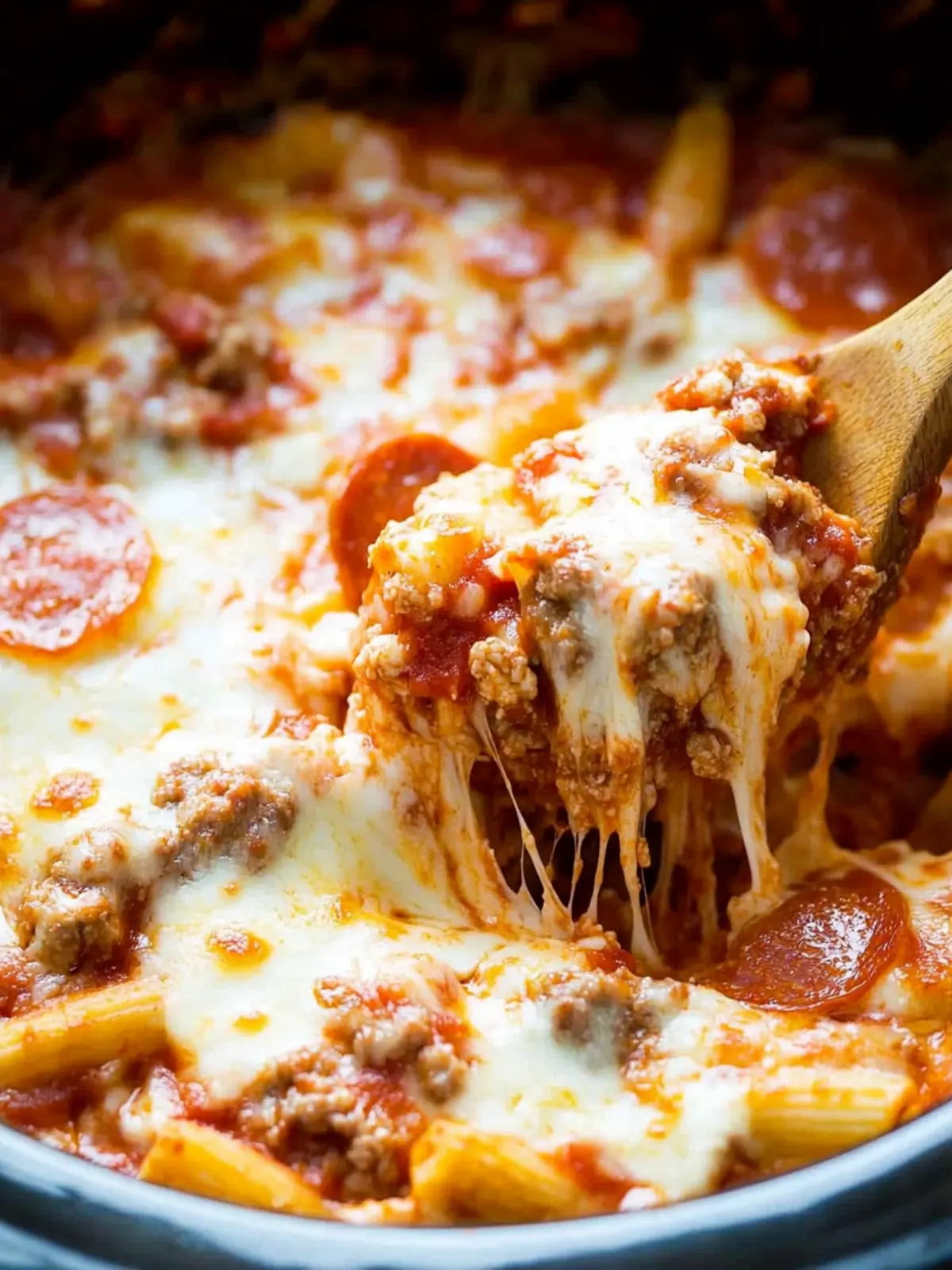 Crock Pot Pizza Casserole