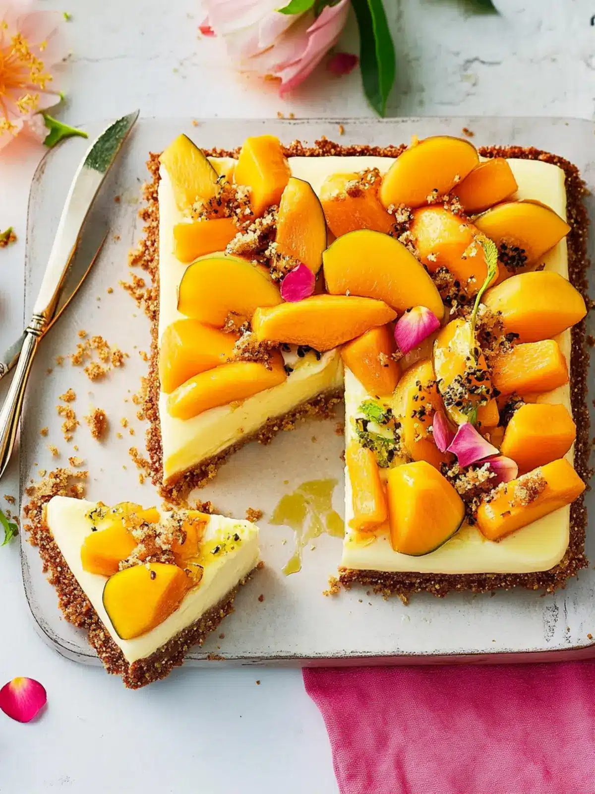 Ginger, Mango and Honey Cheesecake: A No-Bake Delight 3 Ginger, Mango and Honey Cheesecake