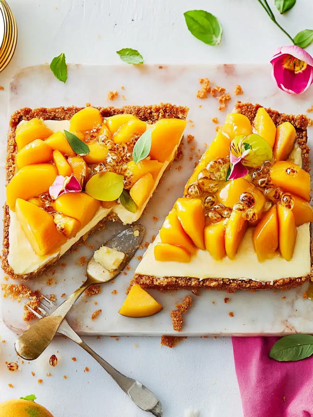 Ginger, Mango and Honey Cheesecake: A No-Bake Delight 4 Ginger, Mango and Honey Cheesecake