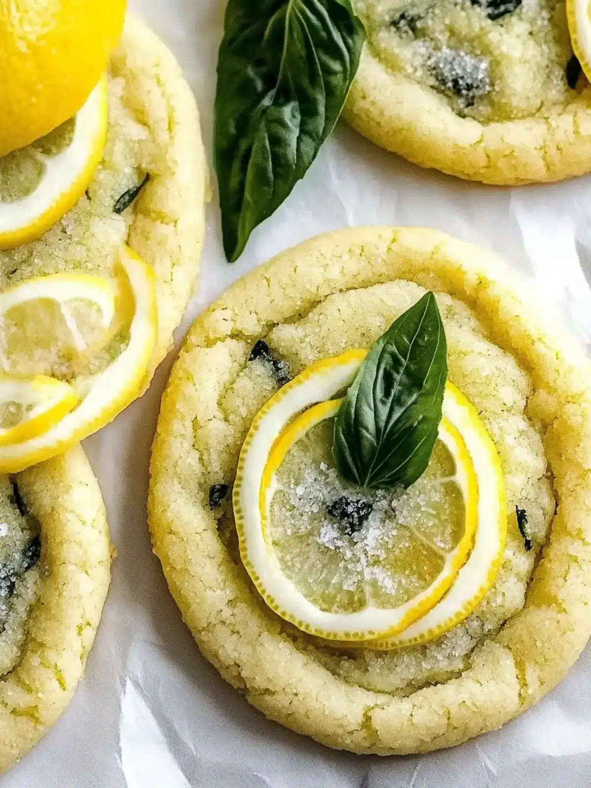 Lemon Basil Sugar Cookies