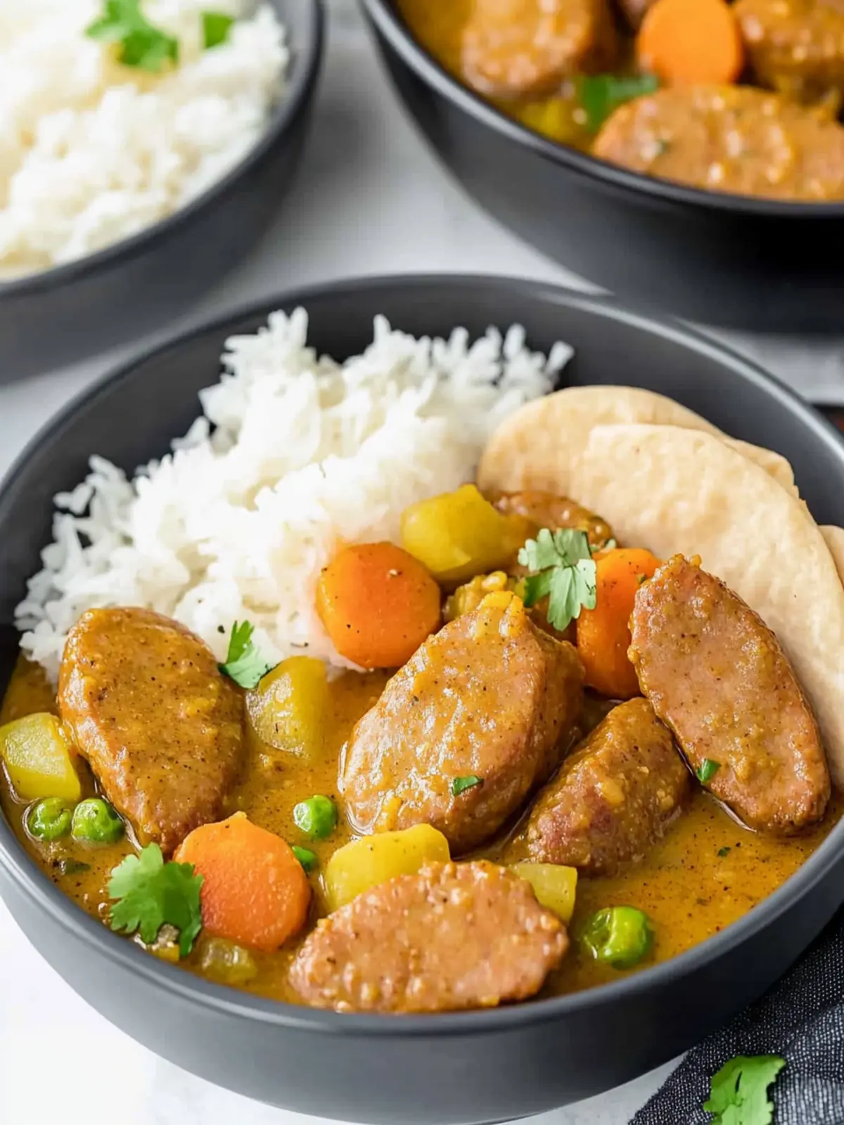 Slow Cooker Curried Sausages