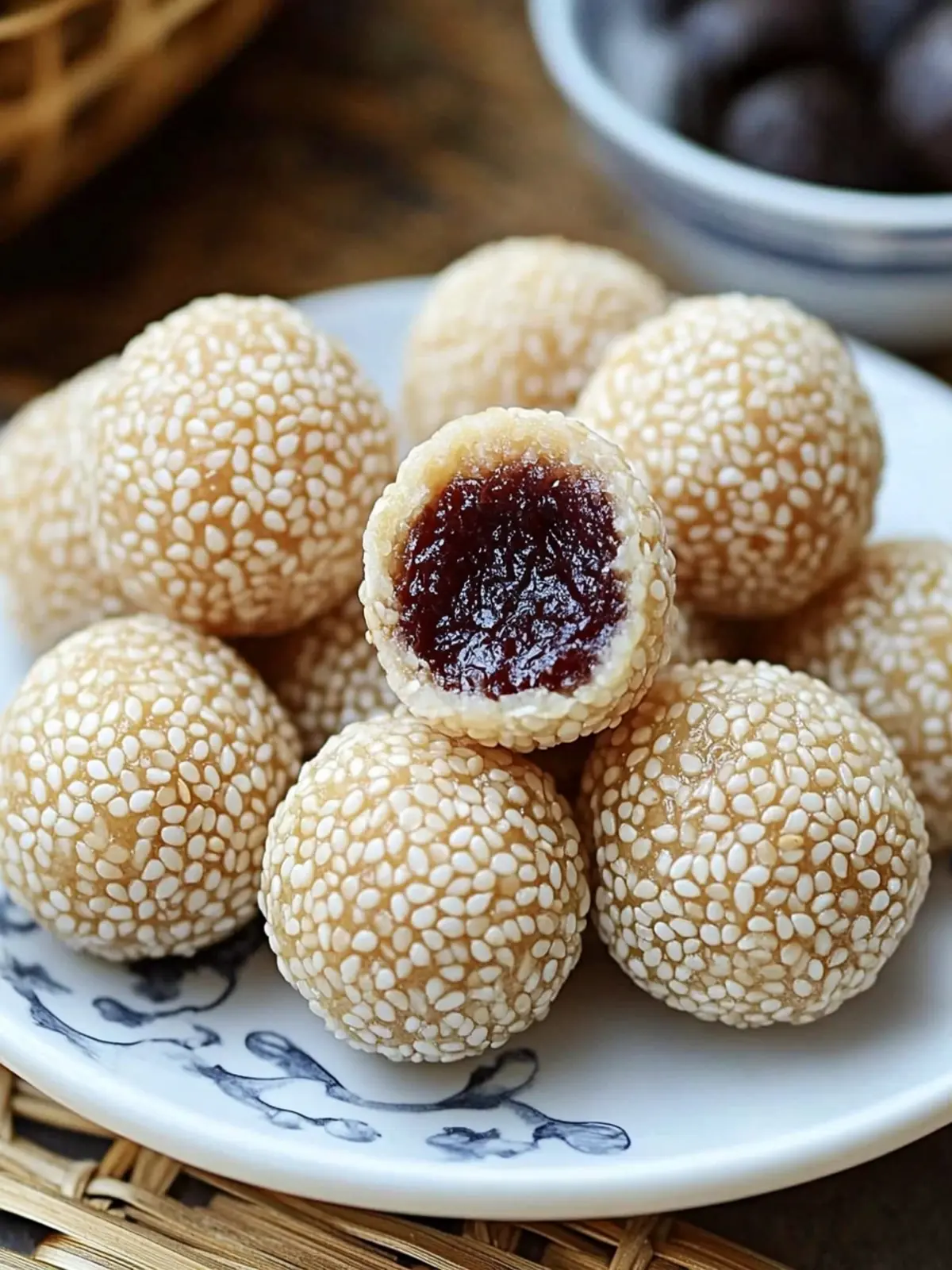 Golden Sesame Balls Filled with Sweet Bliss for Your Table 5 Golden Sesame Balls Filled