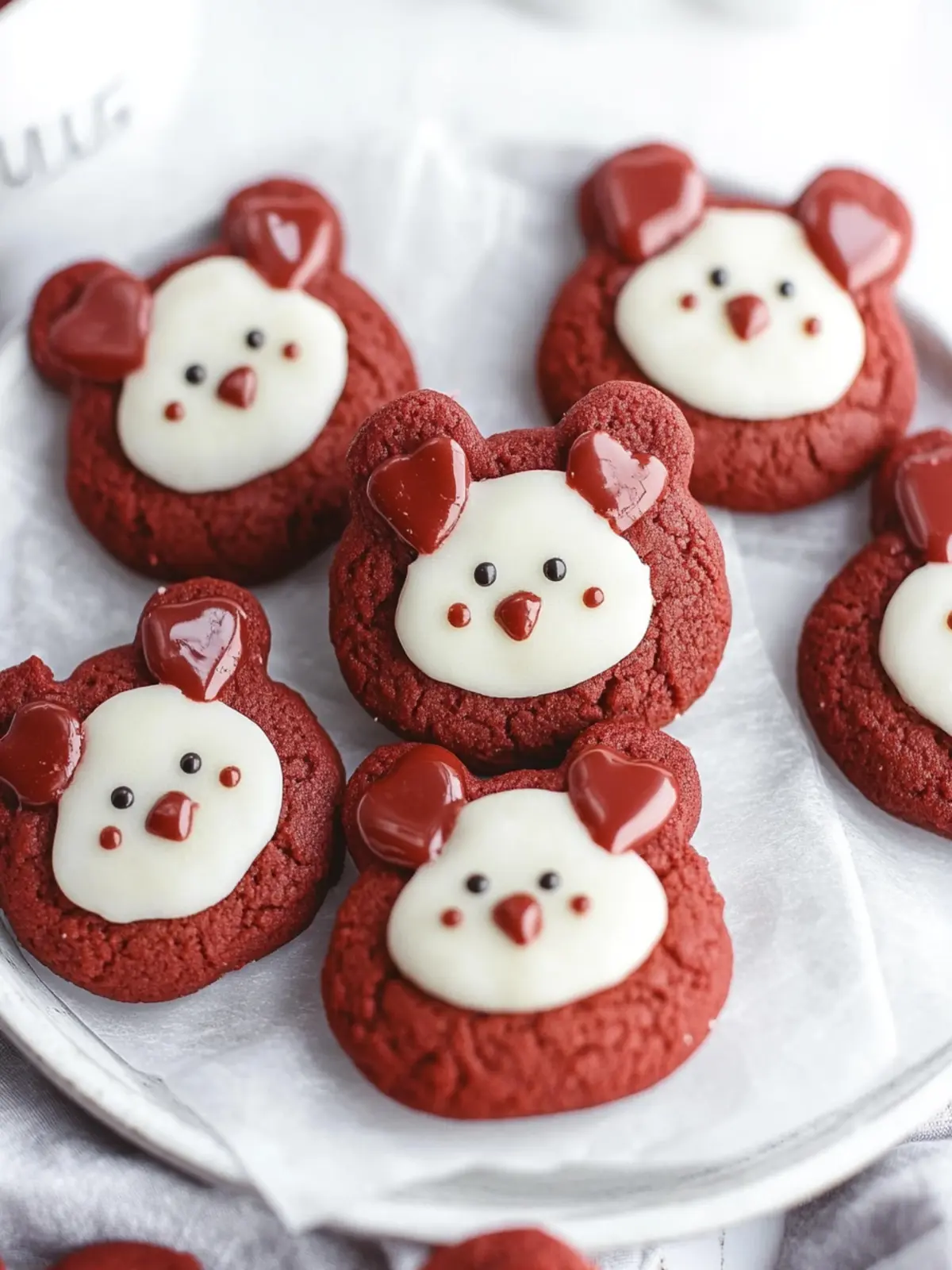 Irresistible Red Velvet Bear Cookies for Sweet Celebrations 2 Red Velvet Bear Cookies