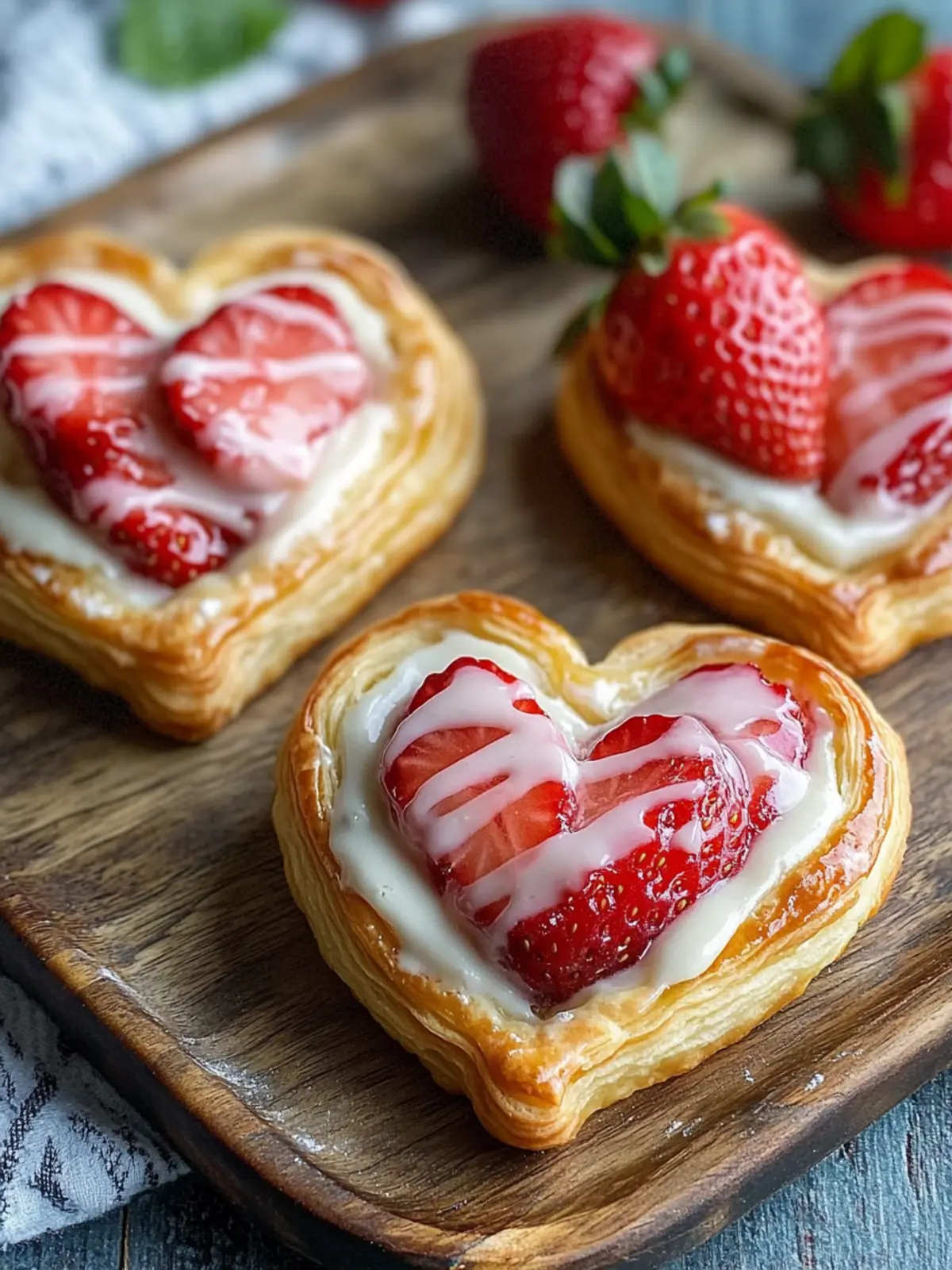 Irresistible Strawberry Cream Cheese Heart Danishes to Love 4 Strawberry Cream Cheese Heart Danishes