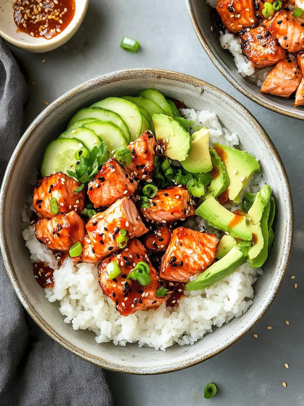 Honey Sriracha Salmon Bowls for Your Tasty Weeknight Win 3 Honey Sriracha Salmon Bowls