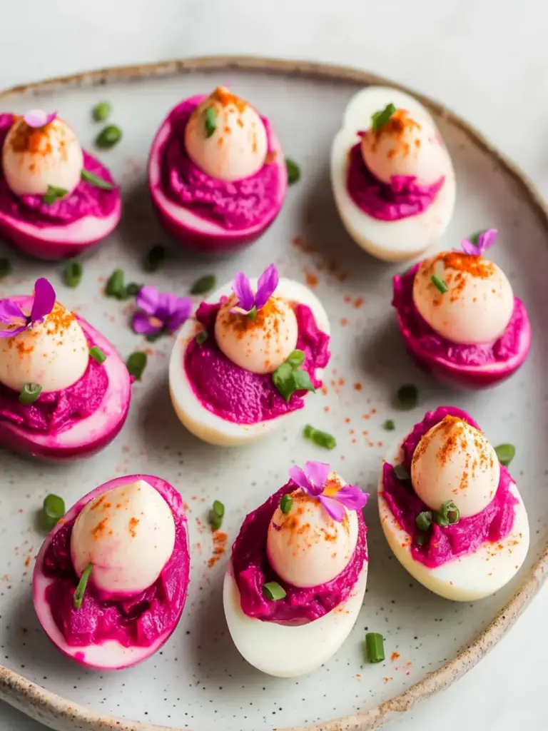 Beet Pickled Deviled Eggs
