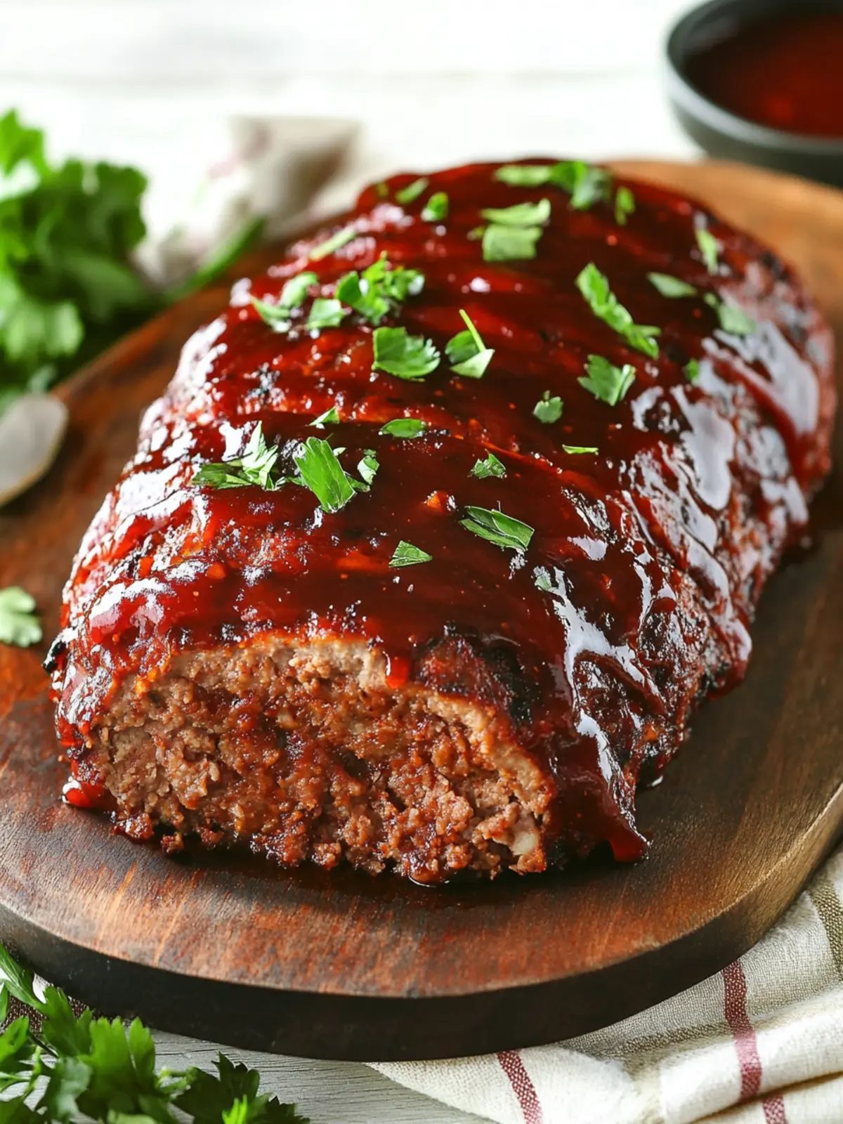 Delicious BBQ Meatloaf with a Sweet Sticky Glaze 4 BBQ Meatloaf