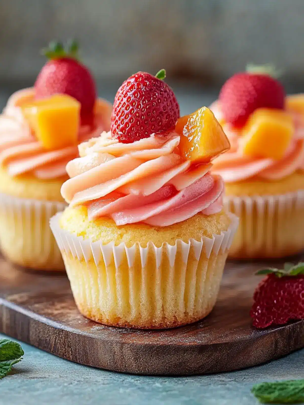 Mango Strawberry Sunset Cupcakes You’ll Adore for Every Occasion 2 Mango Strawberry Sunset Cupcakes