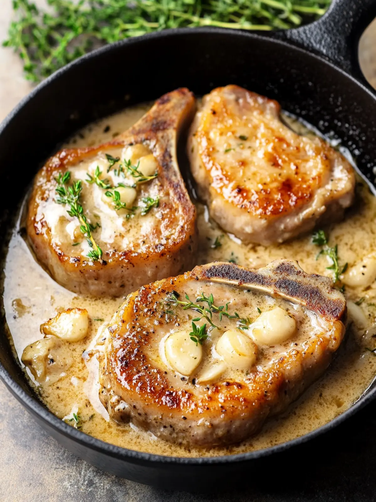 Creamy Garlic Pork Chops