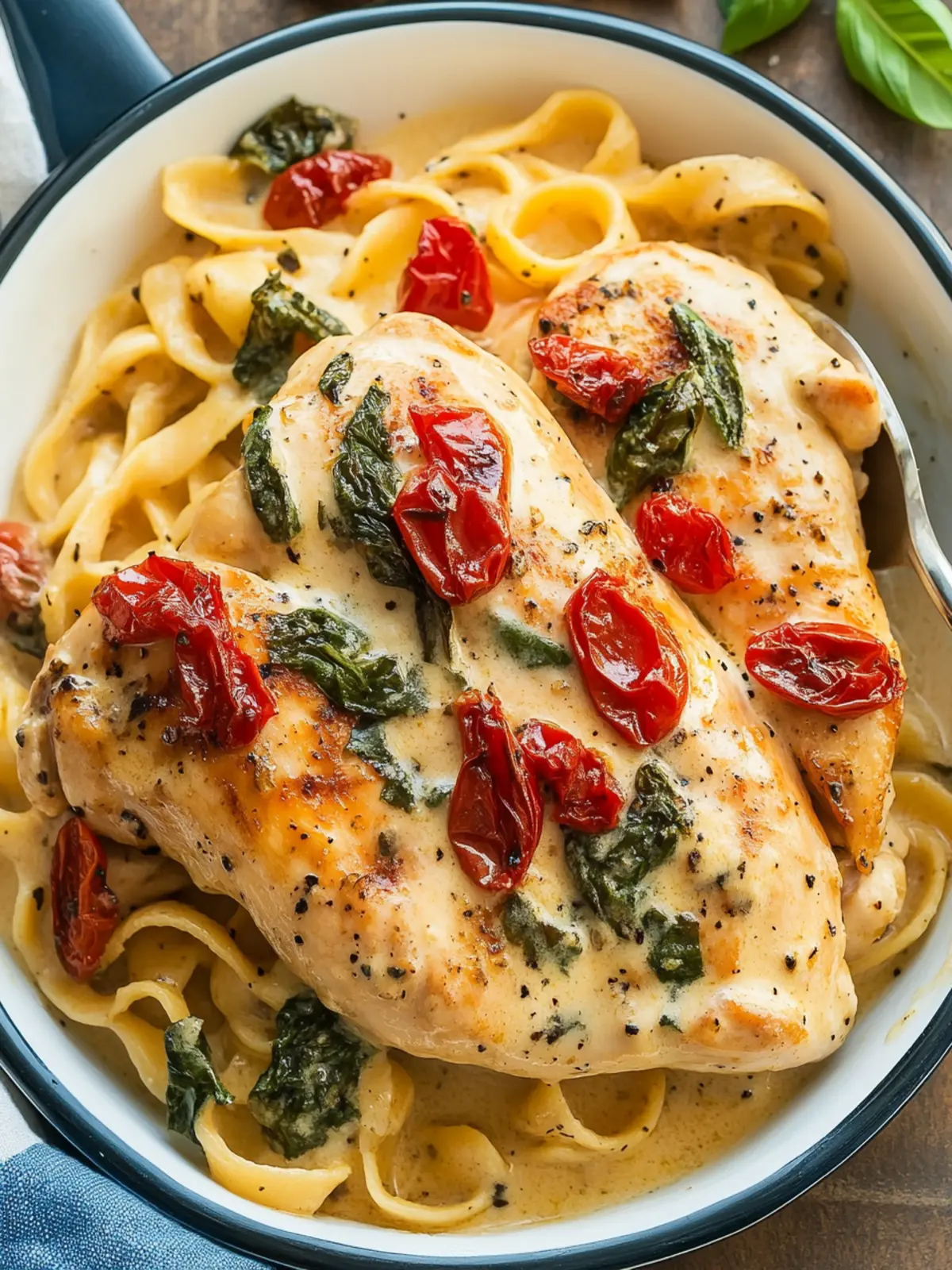 Creamy Garlic Tuscan Chicken That's Pure Comfort in a Bowl 5 Creamy Garlic Tuscan Chicken