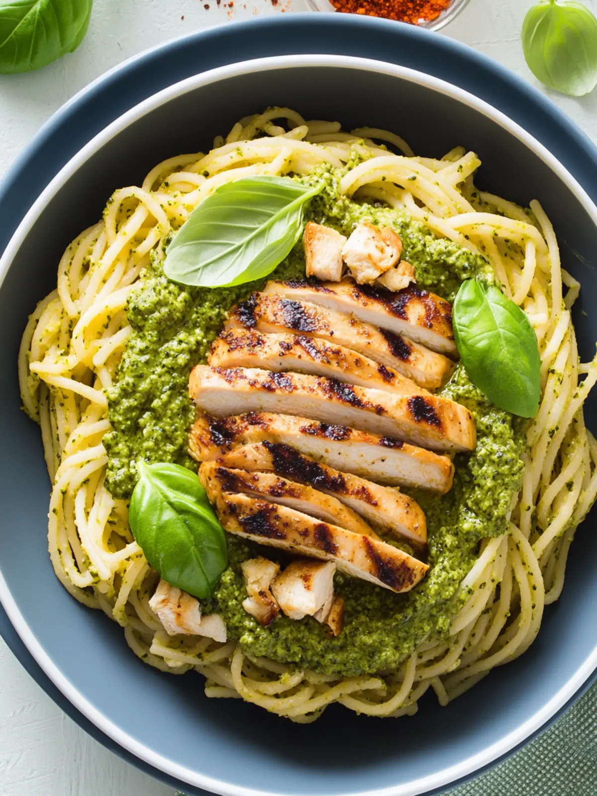 Perfect Pesto Pasta with Grilled Chicken for Cozy Nights 3 Pesto Pasta with Grilled Chicken
