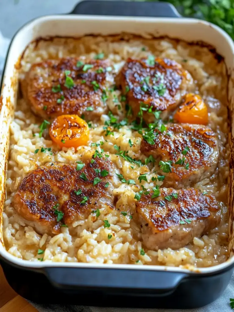Pork Chop Casserole with Rice