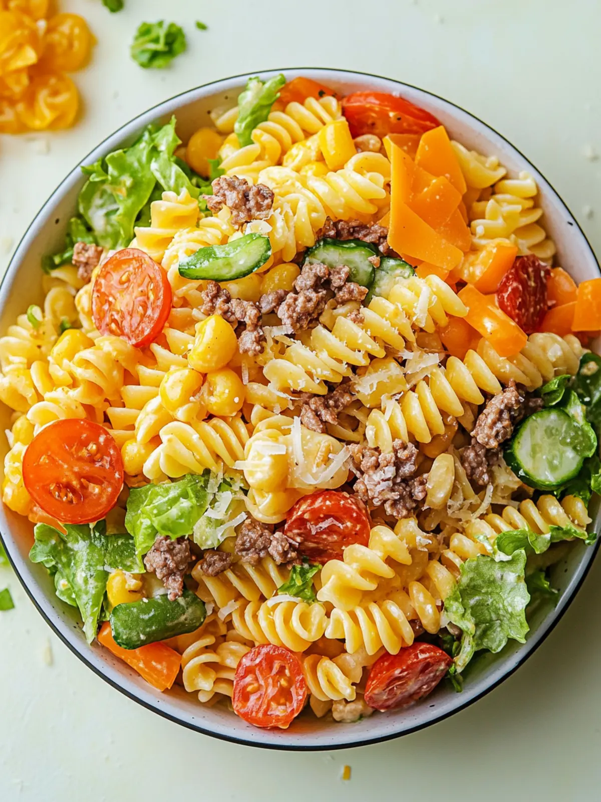 Big Mac Pasta Salad: A Savory Twist for Your Next Potluck 4 Big Mac Pasta Salad
