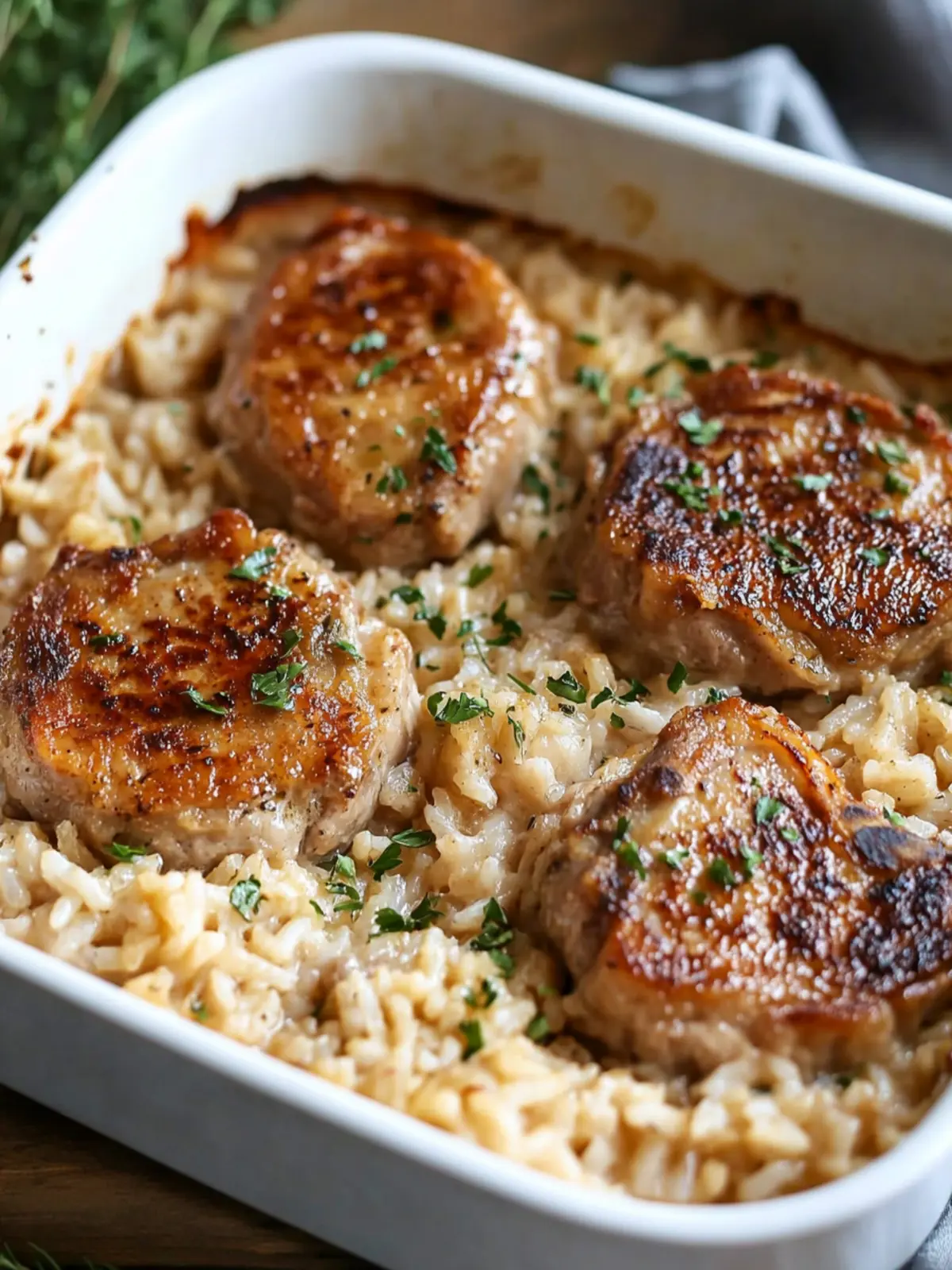 Comforting Pork Chop Casserole with Rice for Family Nights 4 Pork Chop Casserole with Rice