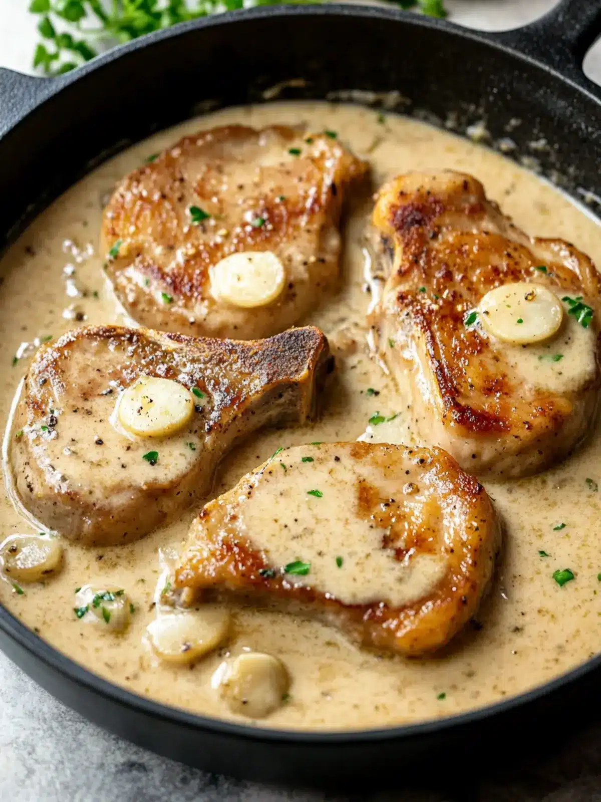 Creamy Garlic Pork Chops for a Cozy Weeknight Dinner 2 Creamy Garlic Pork Chops