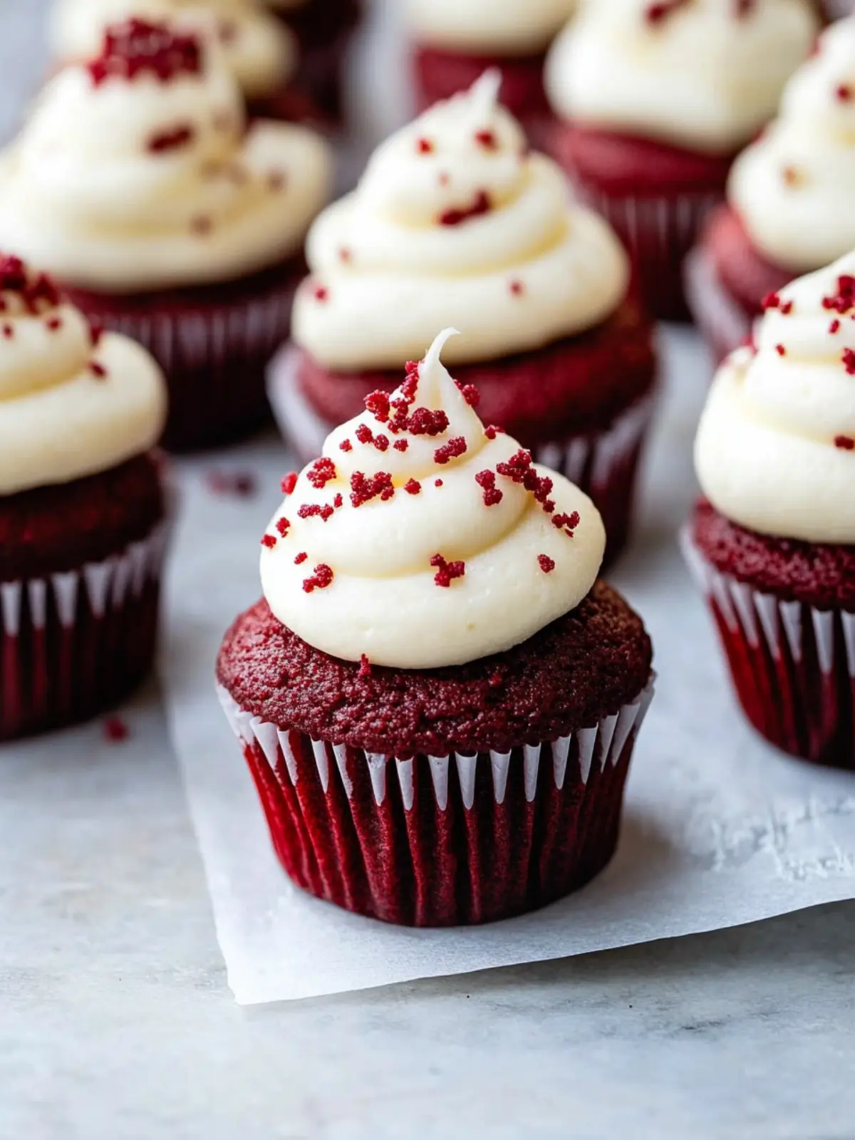 Irresistible Red Velvet Cupcakes with Creamy Frosting Delight 4 Red Velvet Cupcakes