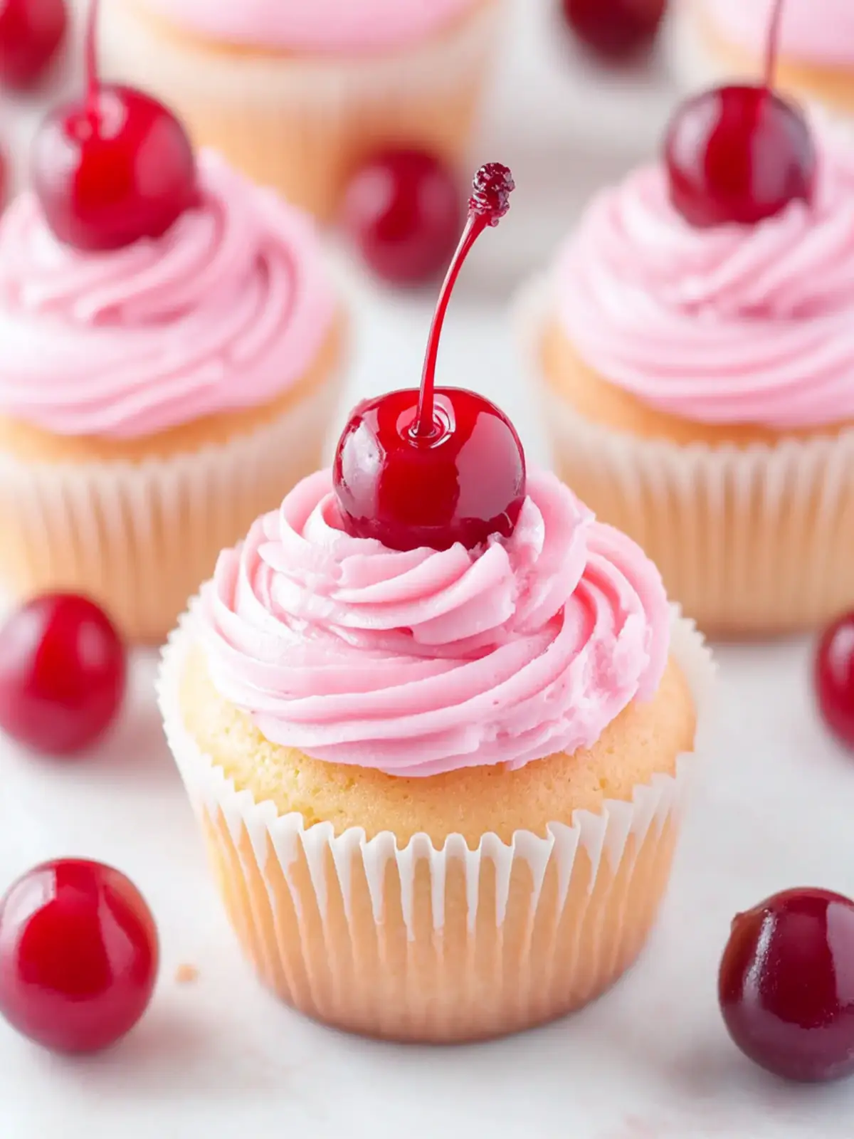 Maraschino Cherry Cupcakes: Sweet, Whimsical Delights Await! 4 Maraschino Cherry Cupcakes
