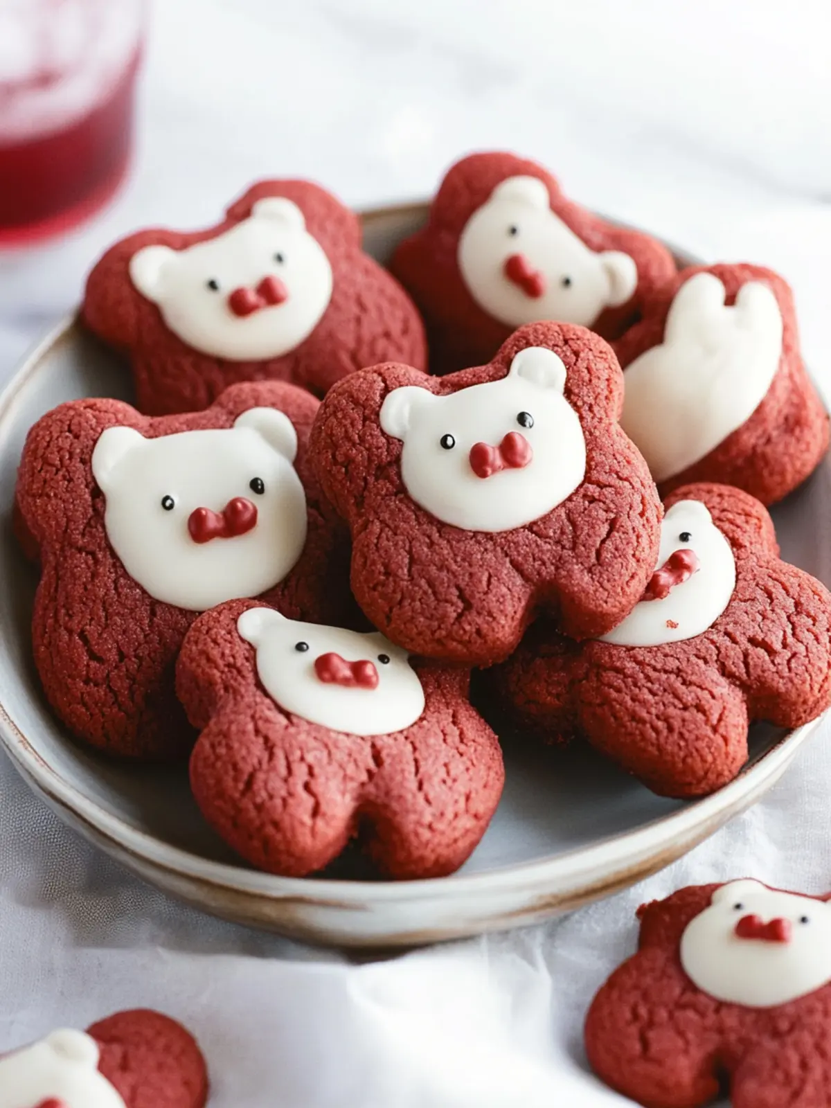 Irresistible Red Velvet Bear Cookies for Sweet Celebrations 4 Red Velvet Bear Cookies
