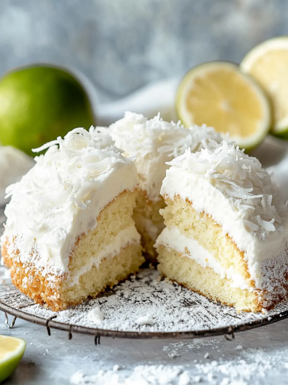 Vegan Coconut Cake with Lime Glaze – A Tropical Delight 4 Vegan Coconut Cake