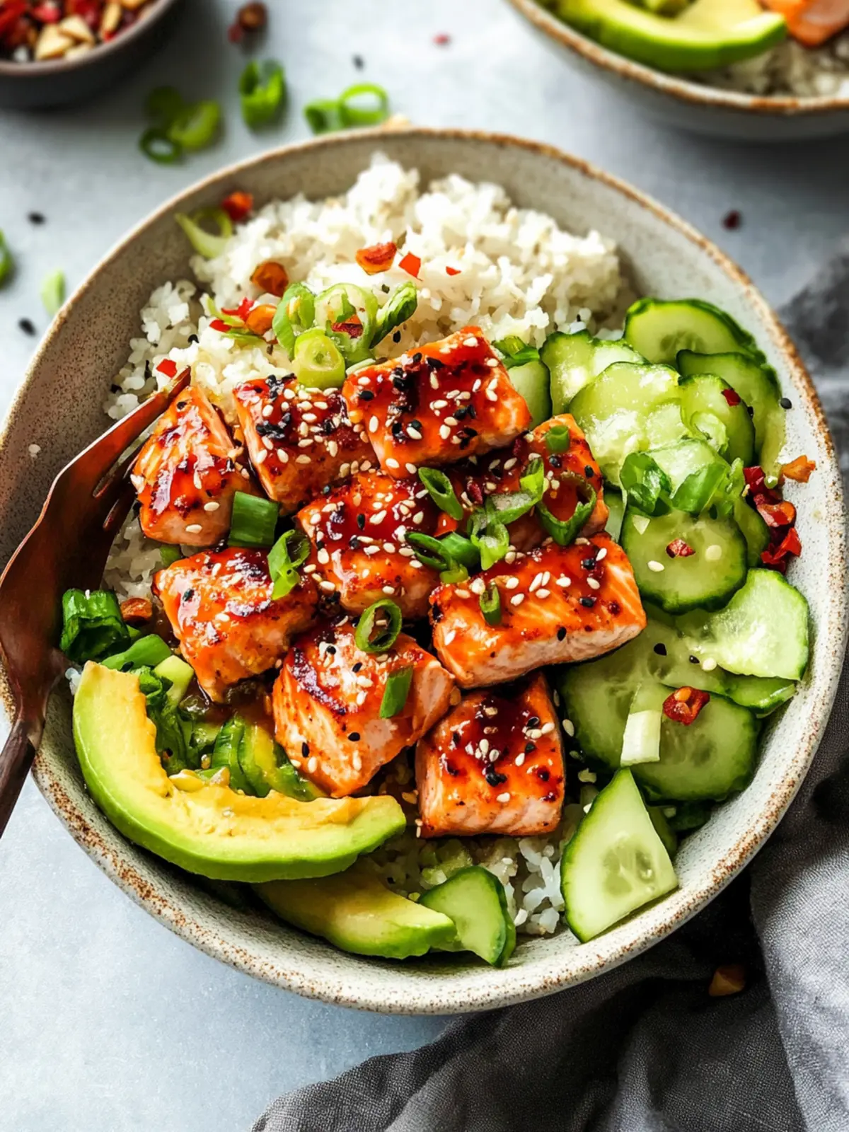 Honey Sriracha Salmon Bowls for Your Tasty Weeknight Win 2 Honey Sriracha Salmon Bowls