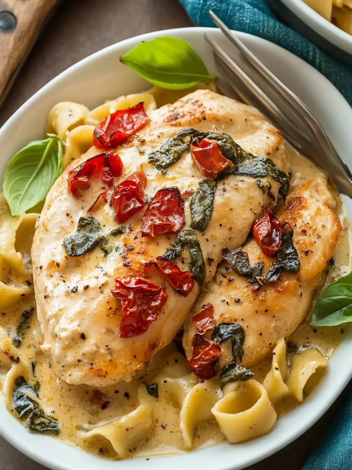 Creamy Garlic Tuscan Chicken That's Pure Comfort in a Bowl 2 Creamy Garlic Tuscan Chicken