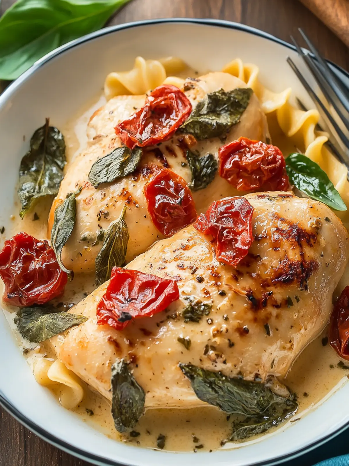 Creamy Garlic Tuscan Chicken That's Pure Comfort in a Bowl 3 Creamy Garlic Tuscan Chicken