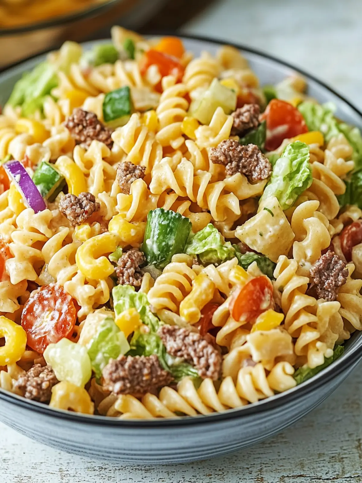 Big Mac Pasta Salad: A Savory Twist for Your Next Potluck 2 Big Mac Pasta Salad