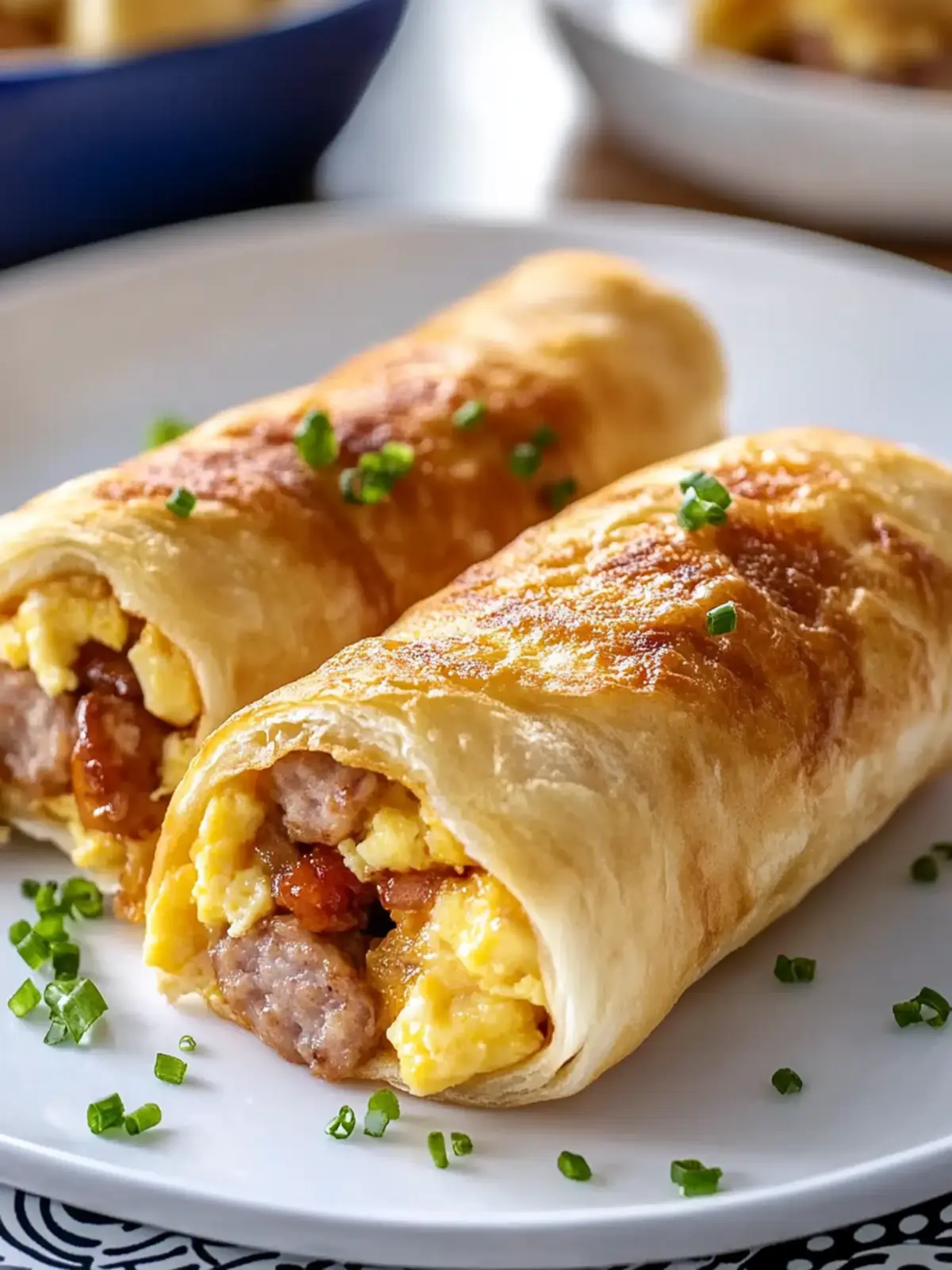 Satisfy Mornings with Savory Sausage Egg Breakfast Roll-Ups 2 Sausage Egg Breakfast Roll-Ups