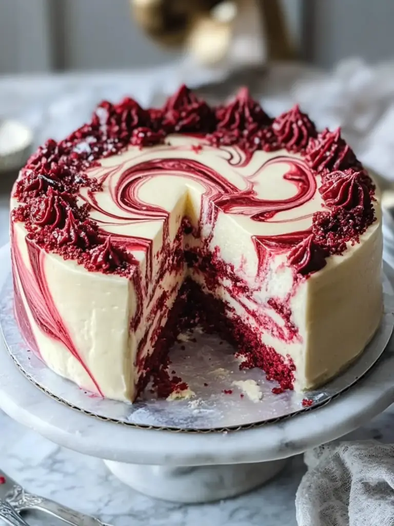 Red Velvet Cheesecake Swirl Cake