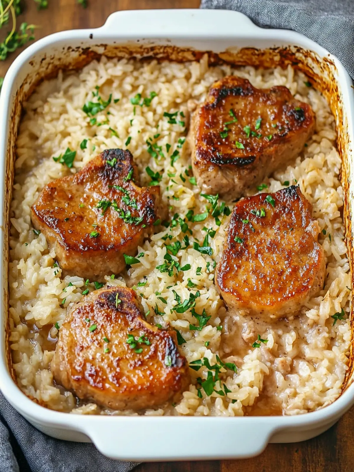 Comforting Pork Chop Casserole with Rice for Family Nights 2 Pork Chop Casserole with Rice