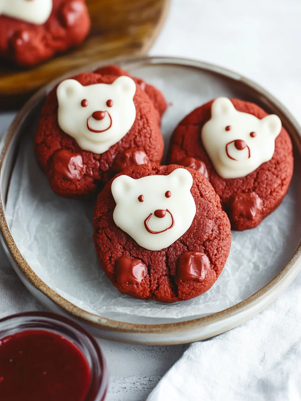 Irresistible Red Velvet Bear Cookies for Sweet Celebrations 3 Red Velvet Bear Cookies