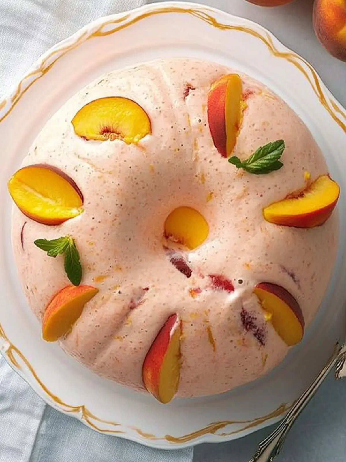 Deliciously Light Peach Bavarian for Summer Celebrations 3 Peach Bavarian