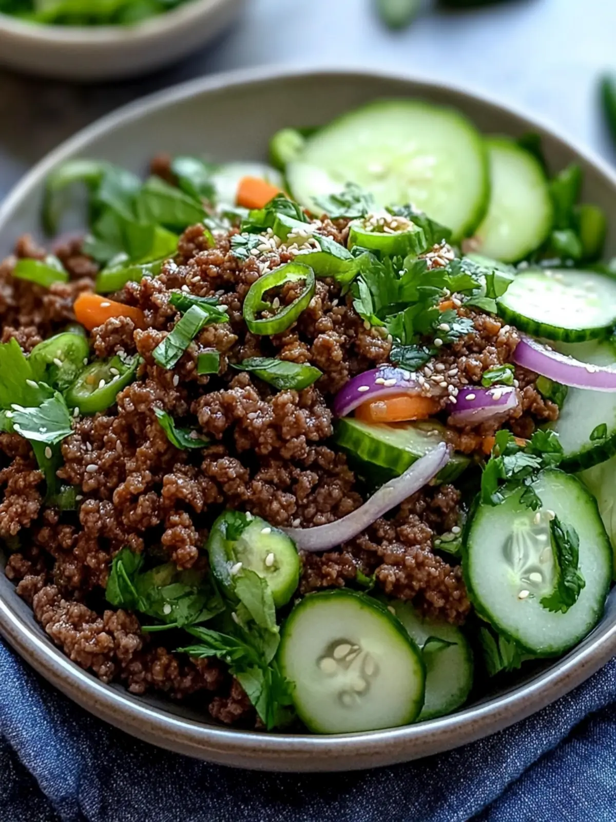 Delicious Korean Ground Beef with Cucumber Salad in 25 Minutes 2 Korean Ground Beef with Cucumber Salad