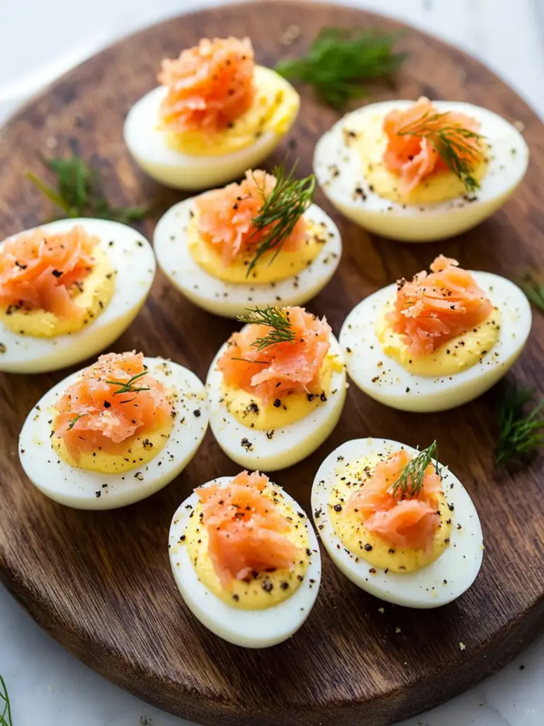 Smoked Salmon Deviled Eggs