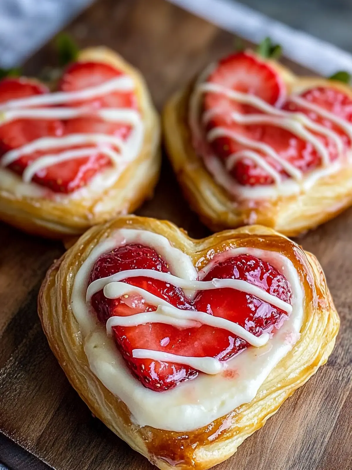 Irresistible Strawberry Cream Cheese Heart Danishes to Love 5 Strawberry Cream Cheese Heart Danishes